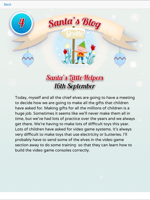 Santa Tracker Christmas Free iPad screenshot 1 - Entertainment app