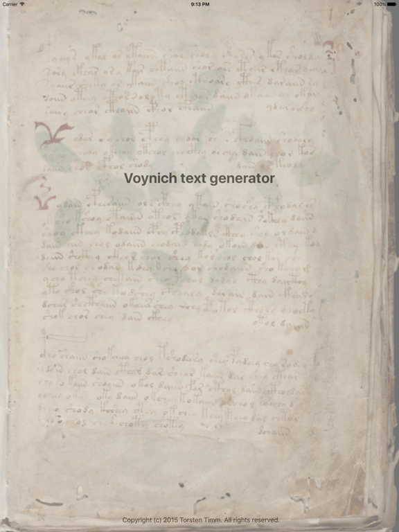 Screenshot #4 pour VoynichTextGenerator