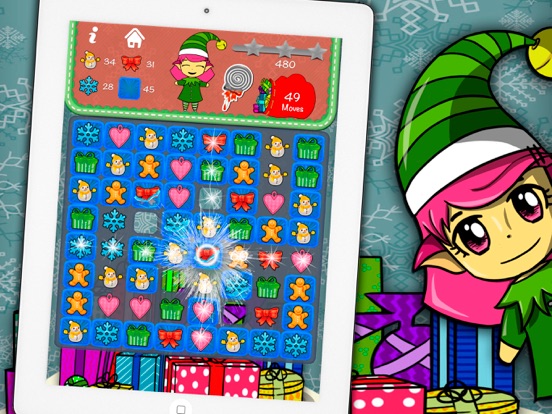Elf’s christmas candies smash – Educational game for kids from 5 years old iPad screenshot