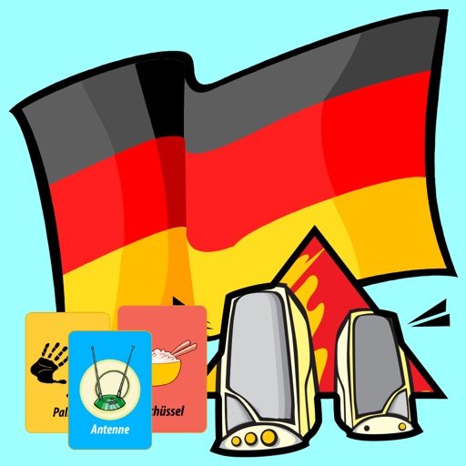 german flashcards -phonics reading educational games for kids icon