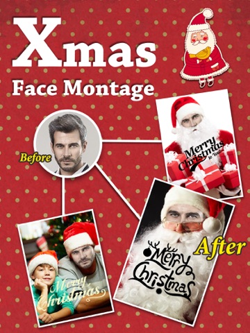 Xmas Face Montage Effects - Change Yr Face with Dozens of Elf & Santa Claus Looksのおすすめ画像1