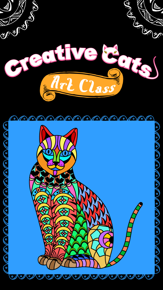Creative Cats Art Class-Stress Relieving Coloring Books for Adults FREE - 1.0 - (iOS)