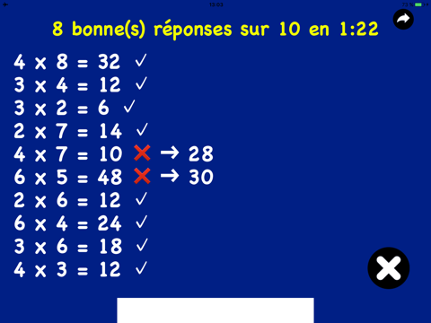 multiplication - apprendre, test de multiplication iPad Captures Décran 4