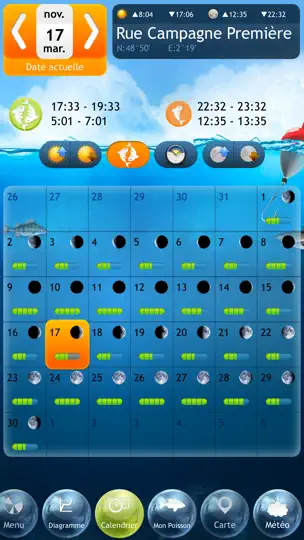 Capture d'écran de Pêche Deluxe – Calendrier Et Meilleures Heures De Pêche sur iPhone 2