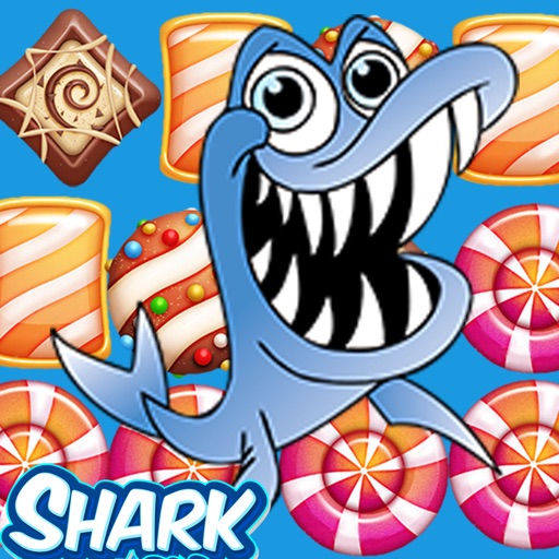 Sharks Dash Shooting Candy Match Puzzle For Kids icon