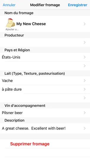 Capture d'écran de Fromage sur iPhone 5