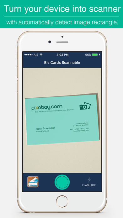 Screenshot #1 pour Biz Cards Scannable - Business Card Scanner Free & Receipt Organizer, Carnet de note + OCR Scanning