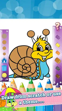 Game screenshot Snail Drawing Coloring Book - Cute Caricature Art Ideas pages for kids hack