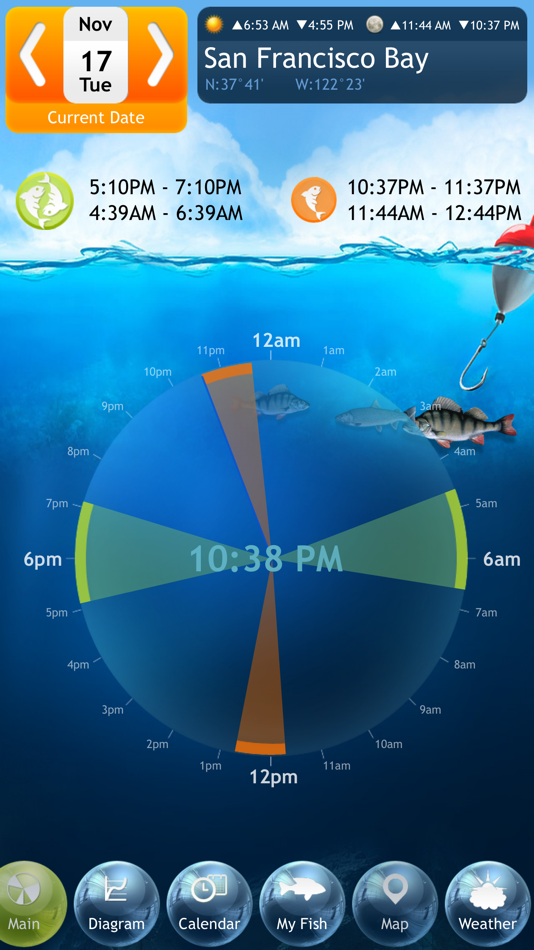 Fishing Deluxe - Best Fishing Times Calendar - 3.0 - (iOS)