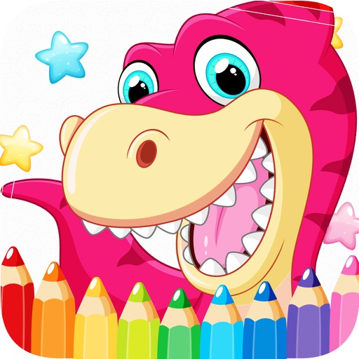 Dinosaur Dragon Coloring Book : Dino Drawing, Animal Paint And Color