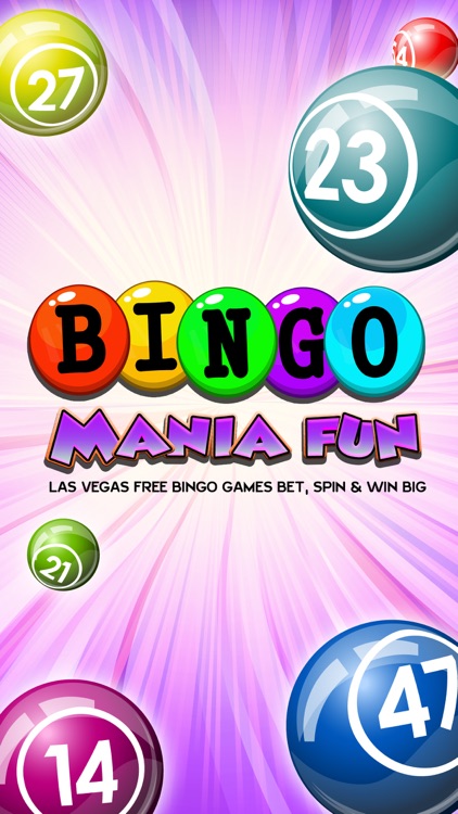 Bingo Mania Fun - Las Vegas Free Games Bet,Spin & Win Big