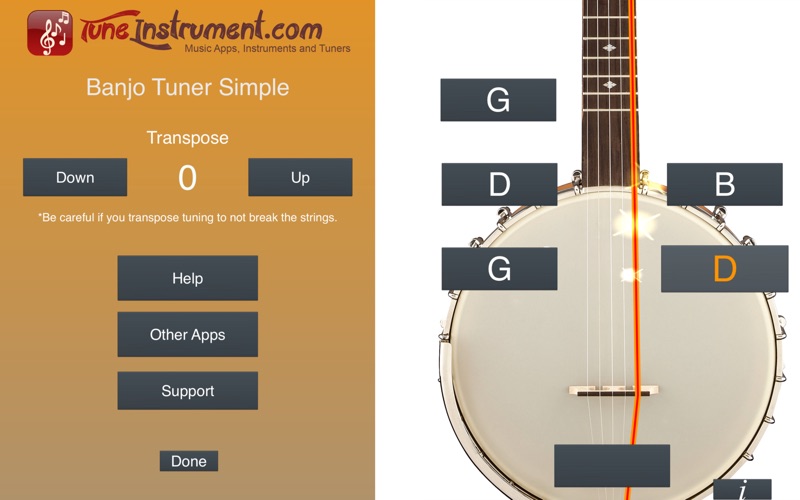 banjo tuner simple iphone screenshot 2