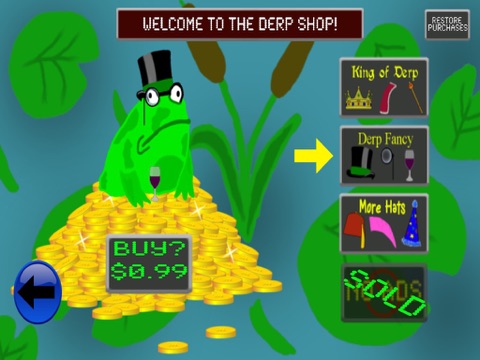 Derp Frog iPad screenshot 1 - Entertainment app