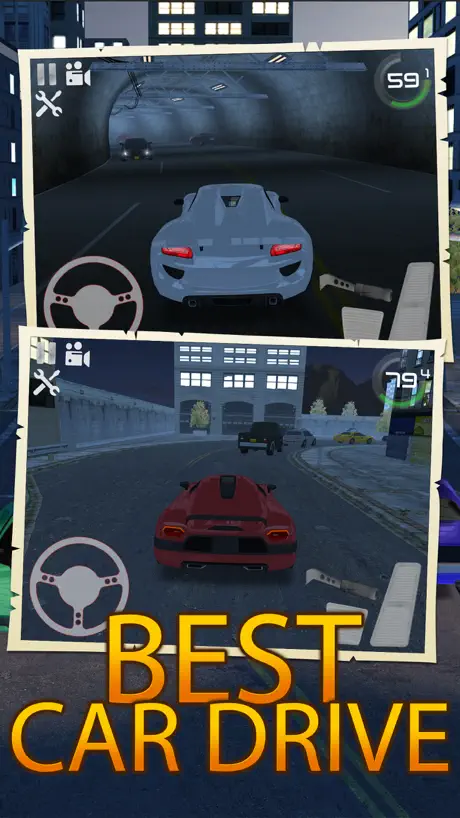 Night Traffic Car Driving Parking Career Simulator