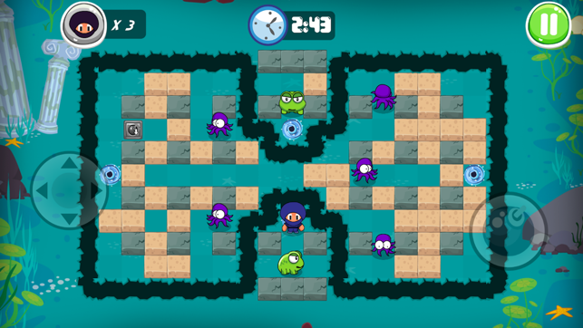 ‎Снимка на екрана на Ninja Boy Adventures - Bomberman edition