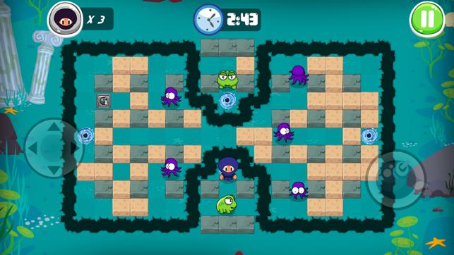 ‎Ninja Boy Adventures - Bomberman edition Screenshot