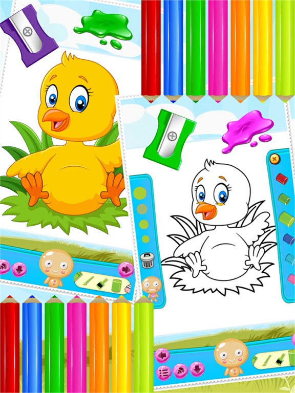 Screenshot #6 pour Petit poussin Coloring Book Dessin et peinture Art Studio Jeu pour les enfants le jour de Pâques