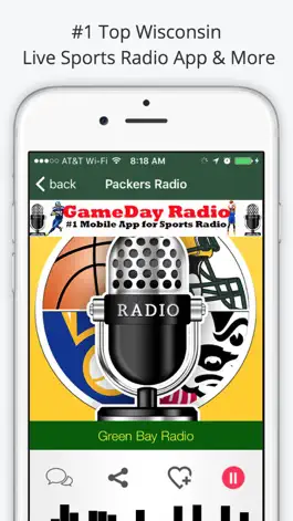 Game screenshot Green Bay GameDay Live Radio – Packers & Bucks Edition apk