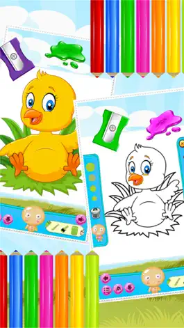 Game screenshot Little Chick Coloring Book Drawing and Paint Art Studio Game for Kids Easter Day hack