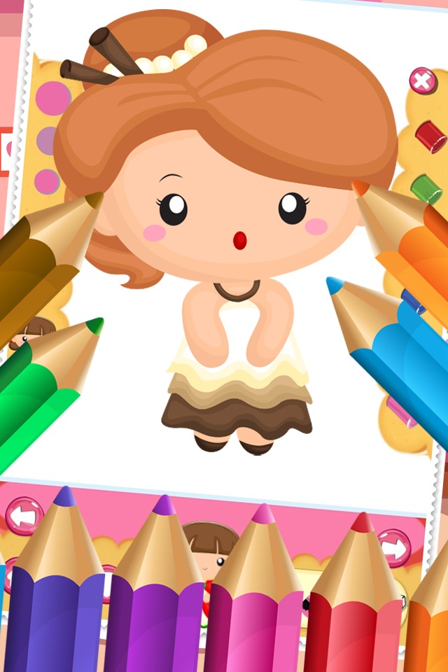 Little Princess Food Coloring World Drawing Story Kids Game screenshot 3