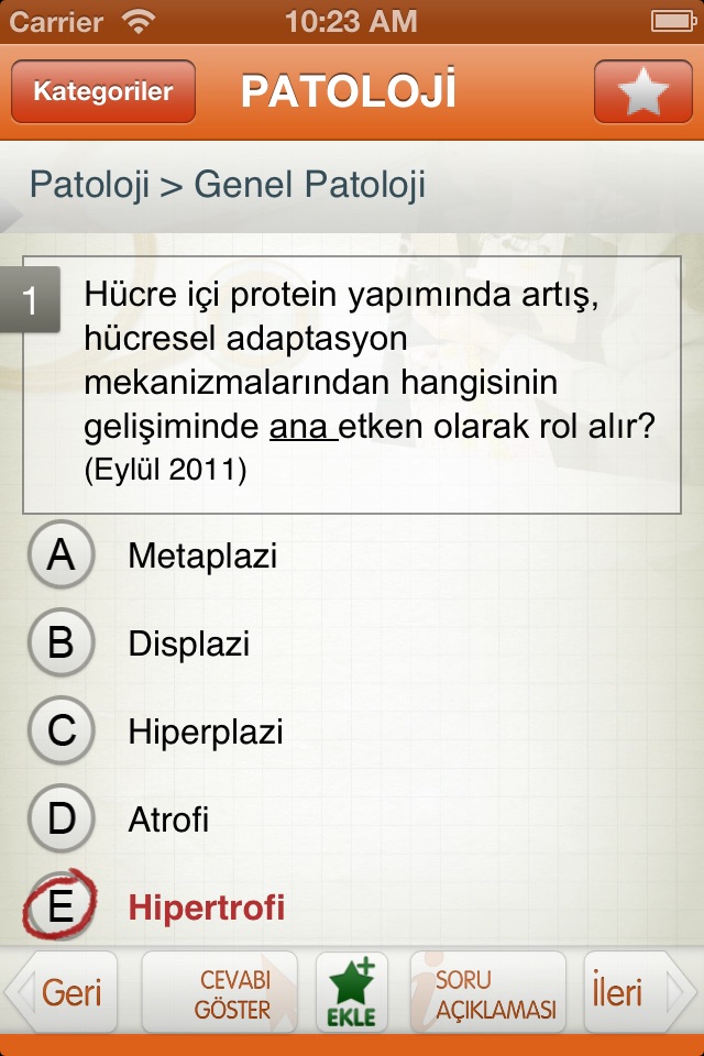 Tüm TUS Soruları - Patoloji Lite screenshot 4