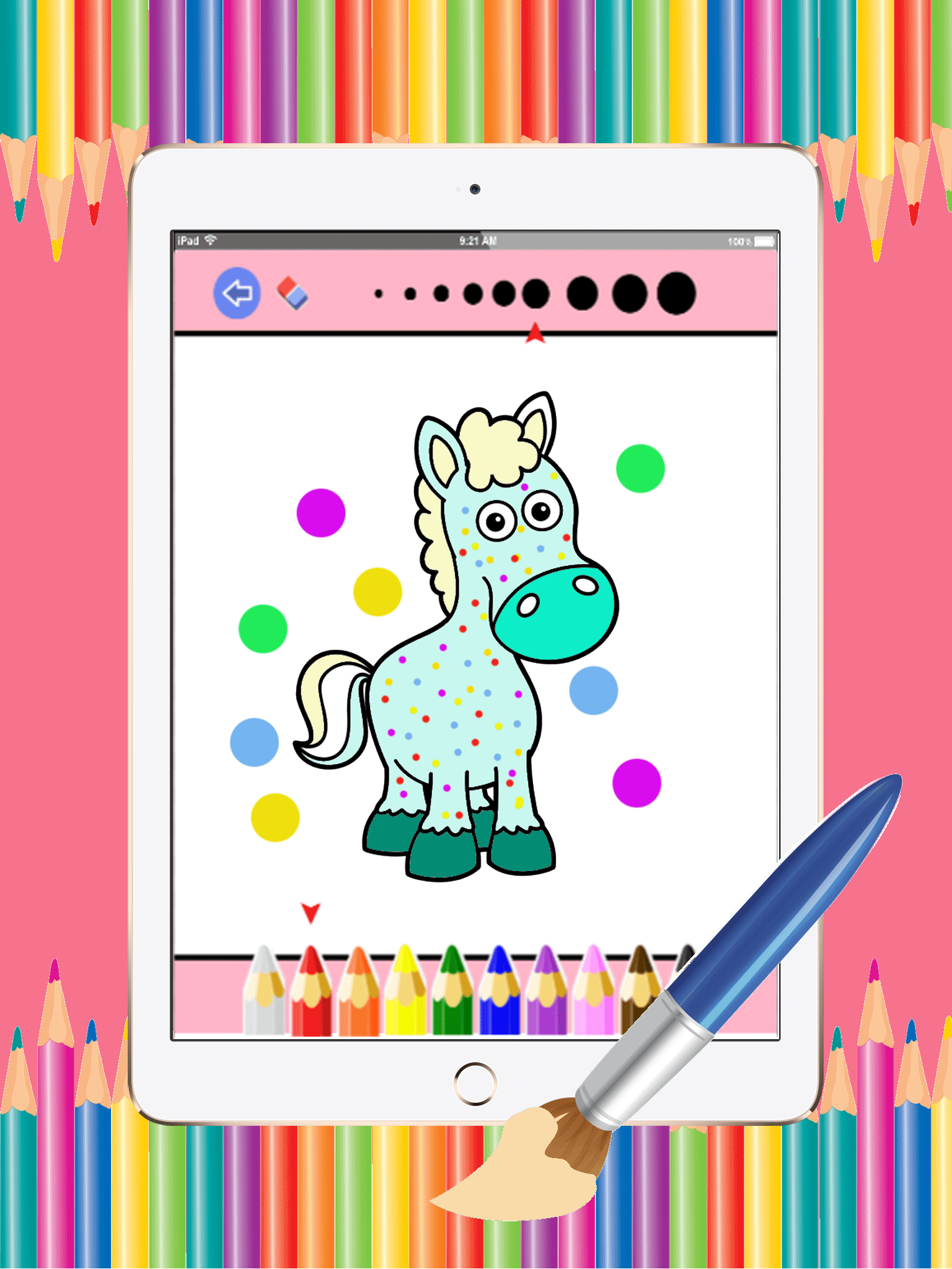 Dog art pad : Learn to paint and draw animal coloring pages printable for kids free screenshot 5