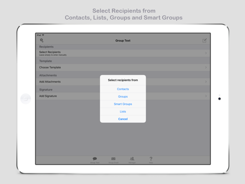 Скриншот из Group Text and Email: List, Group and Smart Group Manager