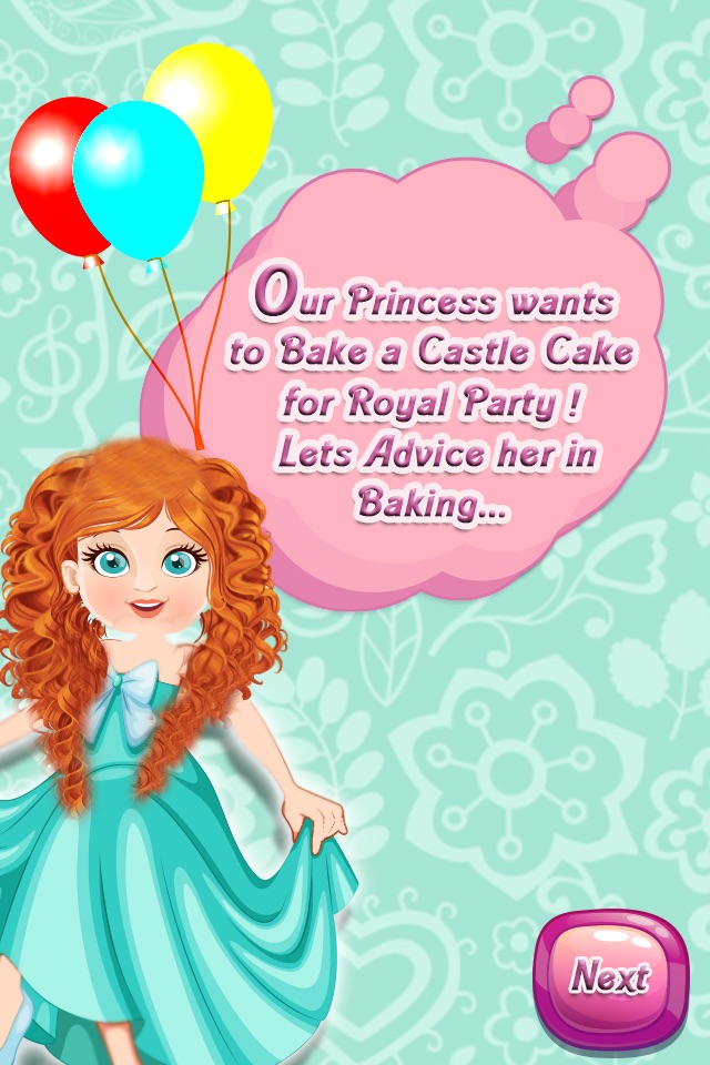 Princess Palace Cake maker - Bake a cake in this crazy chef parlour & desserts cooking game screenshot 3