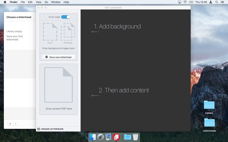 Screenshot #1 pour PDF Letterhead Pro