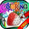 Coloring Book : Painting Pictures Fruits and Berries Cartoon  Free Edition