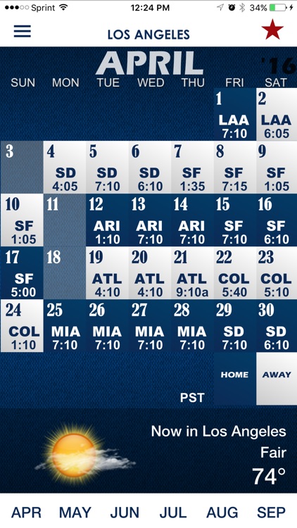 LAD Pocket Schedule