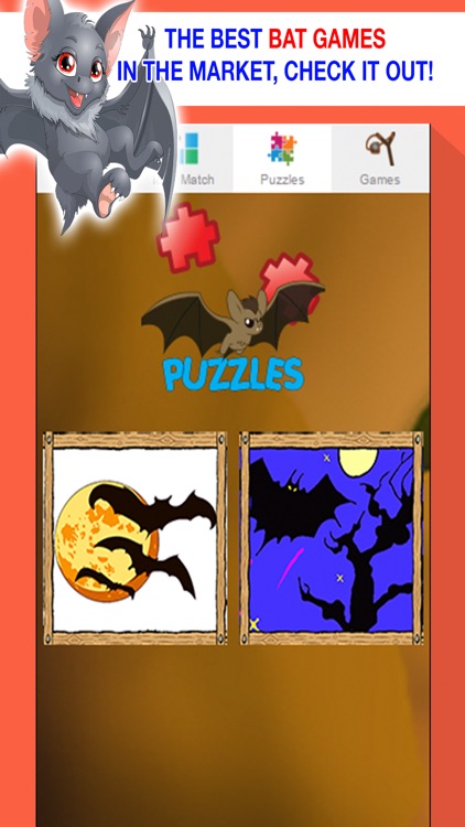 Vampire Bat Games for Little Kids - Bloody Puzzles & Scary Sounds