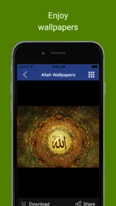 Islamic & Muslim Wallpapers : Backgrounds and pictures of Allahu artwork, mosques posters & Eid Mubarak greeting cards screenshot #5 for iPhone