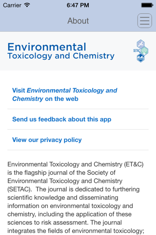 Environmental Toxicology and Chemistry screenshot 3