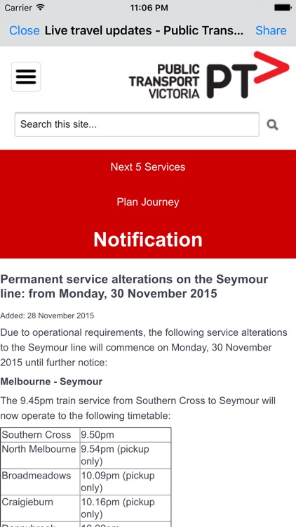 PTnotify - Disruption Information for Public Transport in Melbourne screenshot-4