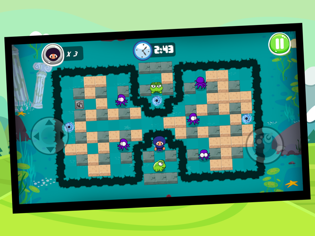 ‎Снимка на екрана на Ninja Boy Adventures - Bomberman edition