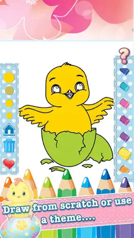 Game screenshot Chicken Drawing Coloring Book - Cute Caricature Art Ideas pages for kids hack