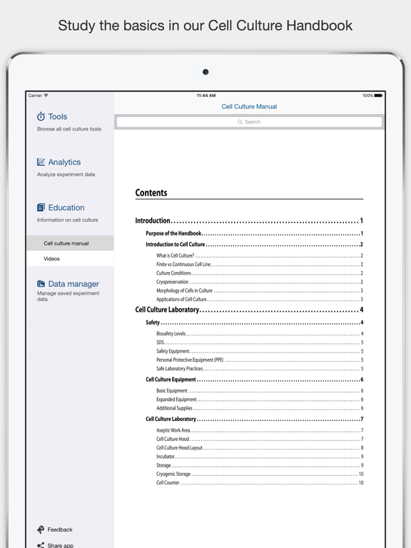 Cell Culture - Learn, experiment, and calculate iPad screenshot
