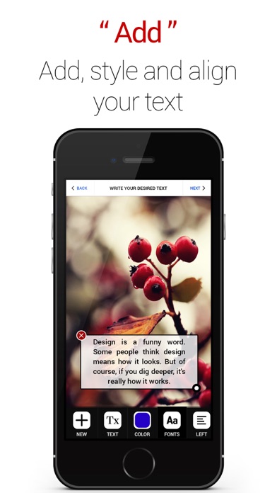 Screenshot #3 pour Create Quote - Add Typographic Splendor in Your Trip Pics or Other Images  .