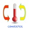 -The application helps you convert between units of temperature, namely the F and ° C