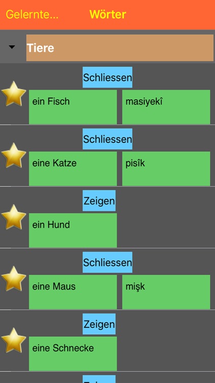 Kurdische Vokabel