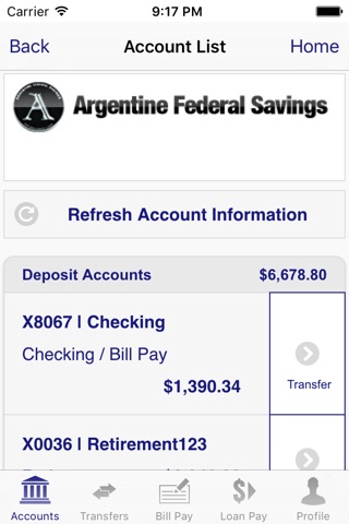 Argentine Federal Savings screenshot 2