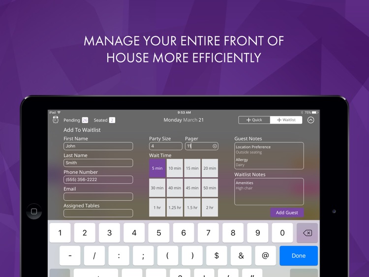 Waitku Wait List, Table Management For Restaurants