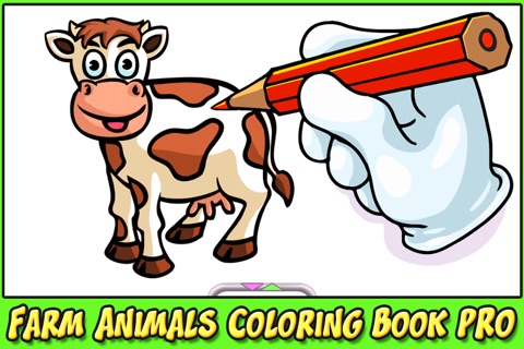 Farm Animals Coloring Book Pro - The creative free paint and color animal how to draw app for kids and toddlers screenshot 4