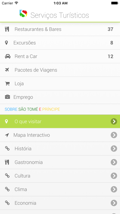 Serviços Turísticos STP app screenshot
