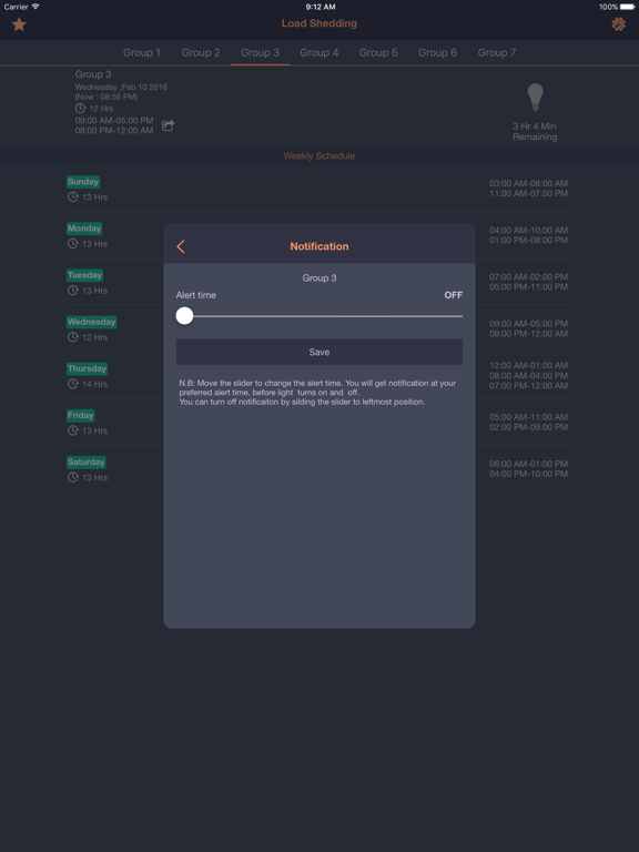 Nepal Load Shedding iPad screenshot 4 - Utilities app