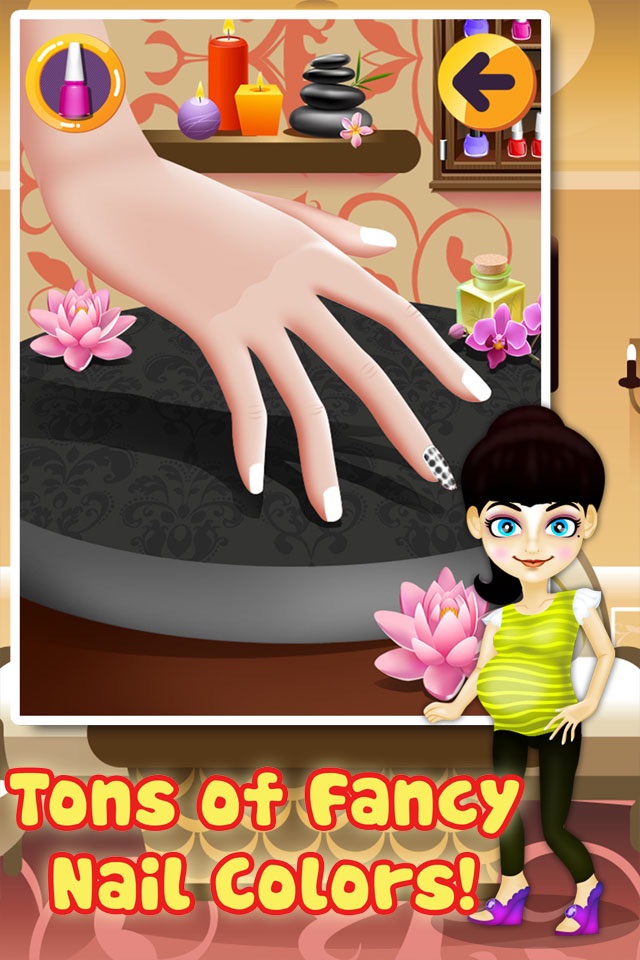 Pregnant Mommy's Salon Spa Fun - hair beauty makeover & new baby nail games (girl & boy) 2! screenshot 3