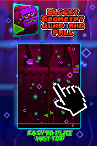 Blocky Geometry Jump and Fall screenshot 2