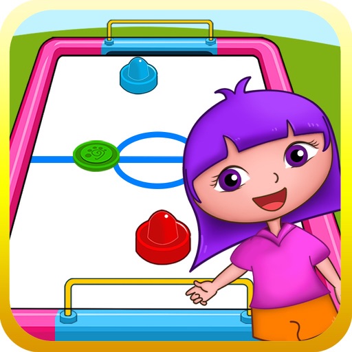 Anna's table air hockey tournament - free kids competition games Icon