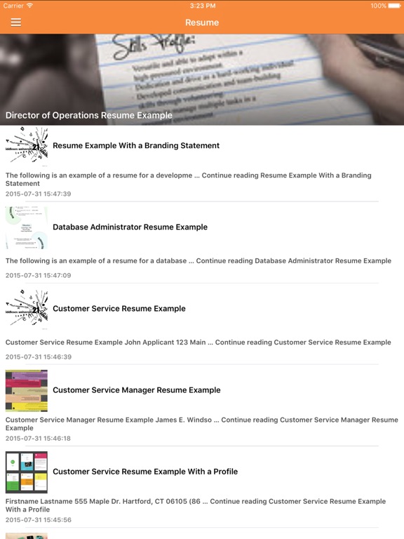 Screenshot #4 pour The Winning Resume Writing Guide - Resume Writing 2016 For College Students and Recent Grads